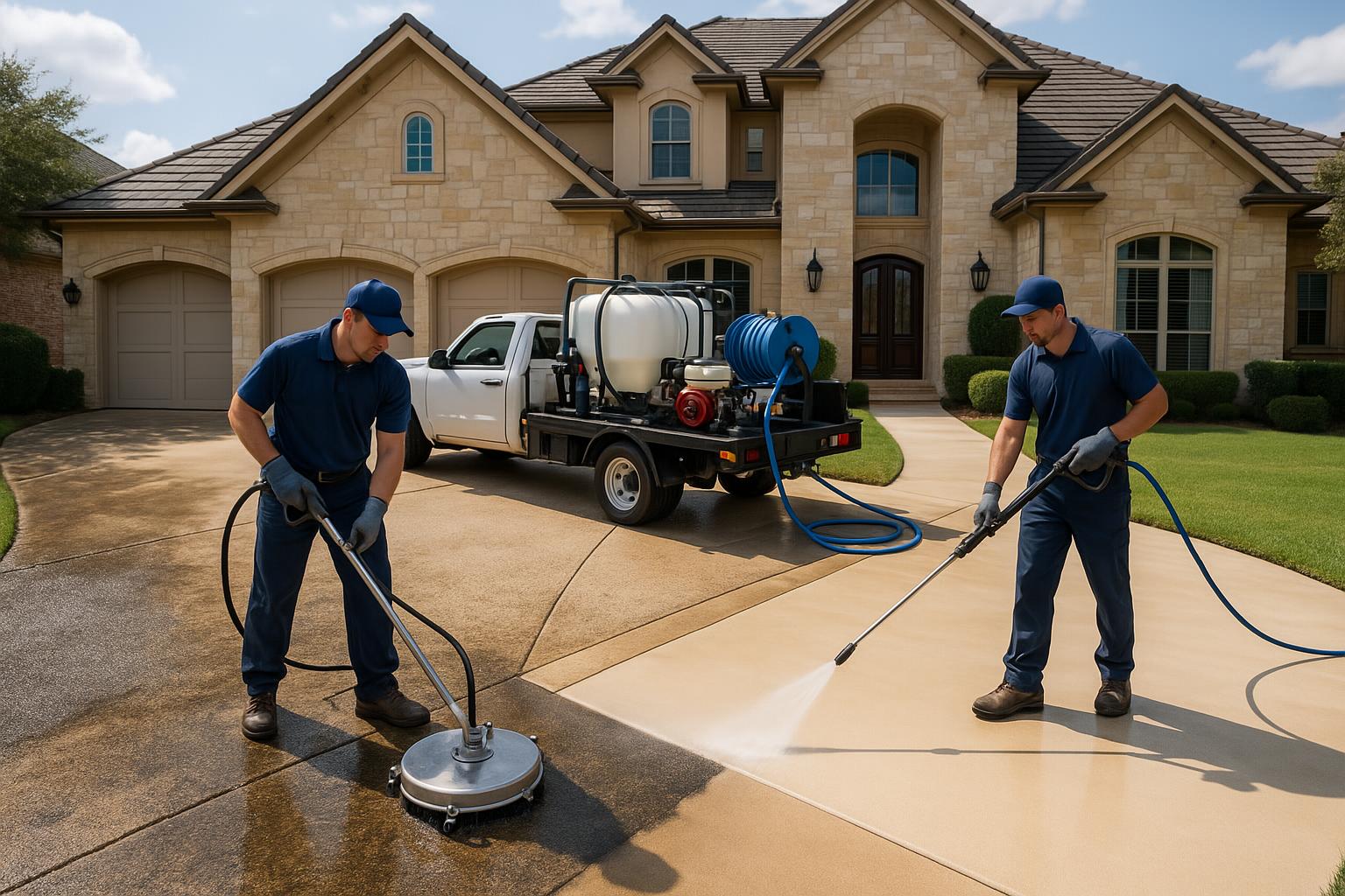 Luxury residential pressure washing